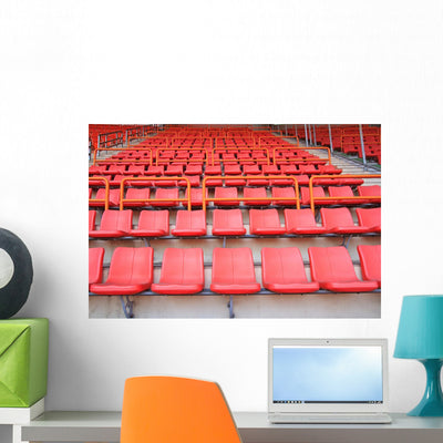 Stadium Wall Decal shown on a wall