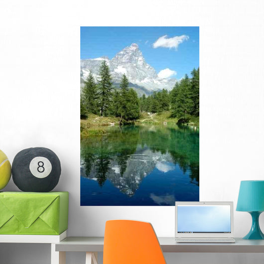 Mountain Lake Wall Decal