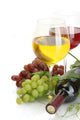 Bottle and Glasses Wine Wall Decal