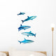Sharks White Wall Decal