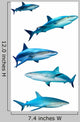Sharks White Wall Decal