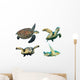 Hawksbill Sea Turtles White Wall Decal