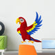 Detailed Funny Macaw Bird Wall Decal