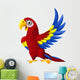 Detailed Funny Macaw Bird Wall Decal