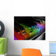 Rainbow Piano with Musical Notes - Dark Wall Decal