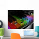 Rainbow Piano with Musical Notes - Dark Wall Decal