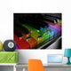 Rainbow Piano with Musical Notes - Dark Wall Decal
