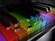 Rainbow Piano with Musical Notes - Dark Wall Decal