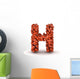 Letter H Football Wall Decal
