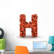 Letter H Football Wall Decal