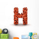Letter H Football Wall Decal