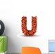 Letter U American Football Wall Decal