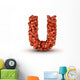 Letter U American Football Wall Decal