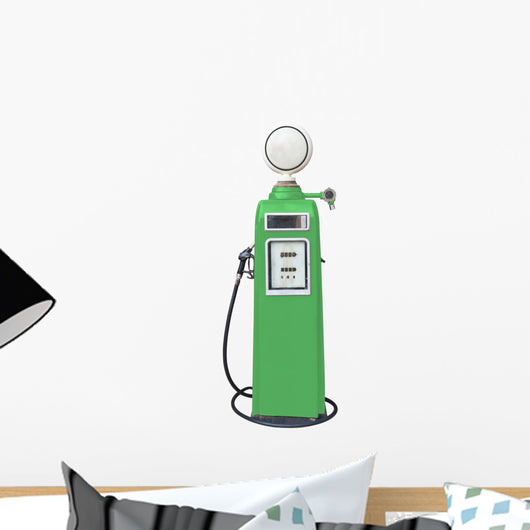 Antique Green Gas Pump Wall Decal