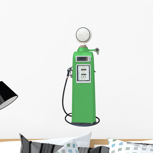 Antique Green Gas Pump Wall Decal