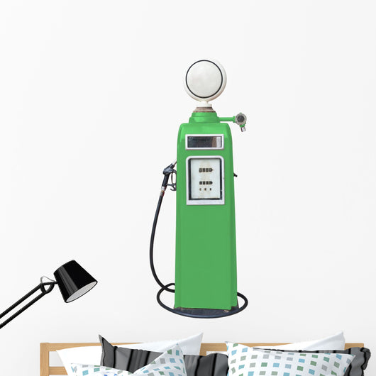 Antique Green Gas Pump Wall Decal