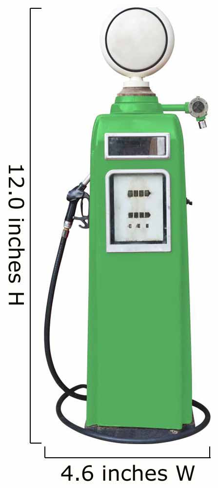 Antique Green Gas Pump Wall Decal
