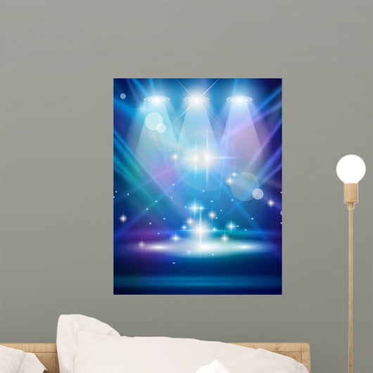 Magic Spotlights with Blue Wall Decal
