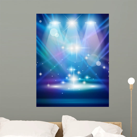 Magic Spotlights with Blue Wall Decal