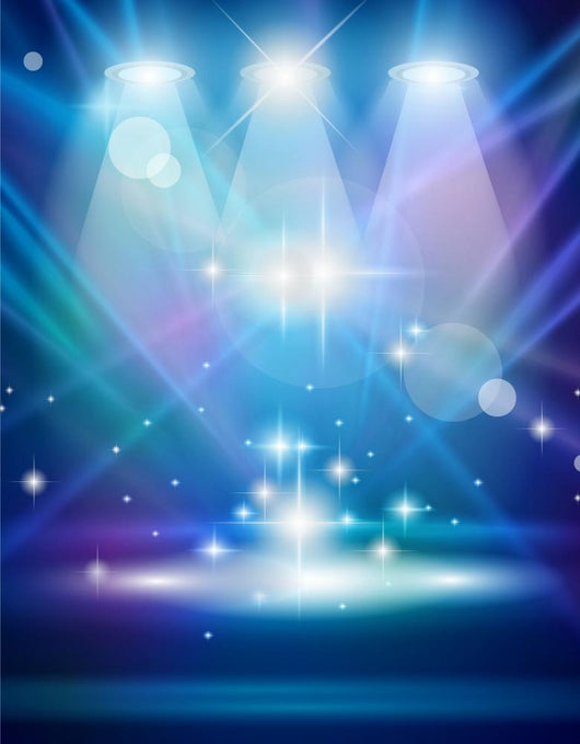 Magic Spotlights with Blue Wall Decal