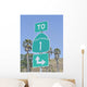 Road Sign Highway One California Wall Decal