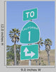 Road Sign Highway One California Wall Decal