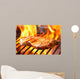 Steak Grill with Flames Wall Decal