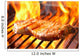 Steak Grill with Flames Wall Decal