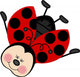 Ladybug Happy Flying Wall Decal