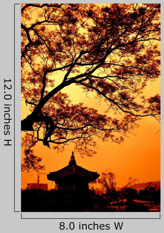 Republic Korea Pagoda Wall Decal