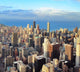 Chicago Skyline Sunset Wall Decal