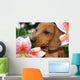 Dachshund Puppy Lillies Wall Decal