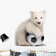 Polar Bear Cub with Soccer Ball Wall Decal