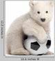 Polar Bear Cub with Soccer Ball Wall Decal