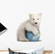 Polar Bear Cub with Globe Ball Wall Decal