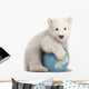 Polar Bear Cub with Globe Ball Wall Decal