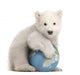 Polar Bear Cub with Globe Ball Wall Decal