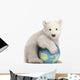 Polar Bear Globe Wall Decal