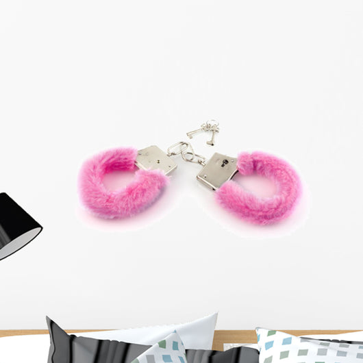 Pink Handcuffs Wall Decal