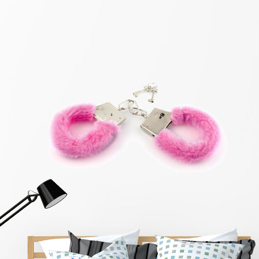 Pink Handcuffs Wall Decal