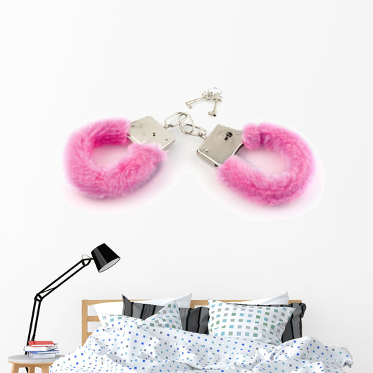 Pink Handcuffs Wall Decal