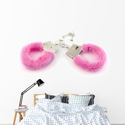 Pink Handcuffs Wall Decal