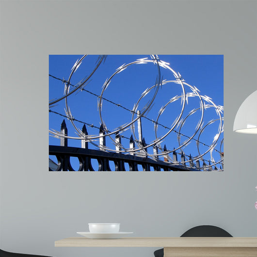 Barbed and Razor Wire Wall Decal
