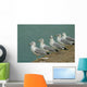 Row Seagulls Pier Wall Decal