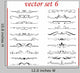 Vector Set 6 Calligraphic Design Wall Decal