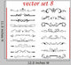 Vector Set 8 Calligraphic Design Wall Decal