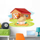 Farm House and Hen Wall Decal