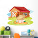 Farm House and Hen Wall Decal