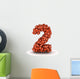 Number 2 American Football Wall Decal