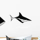 Angled Shark Vector Image Wall Decal